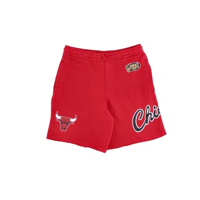 Mitchell & Ness Men's Tracksuit Shorts Nba Game Day French Terry Short Hardwood Classics Chibul Original Team Colors In Red
