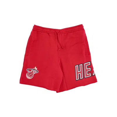 Mitchell & Ness Men's Tracksuit Shorts Nba Game Day French Terry Short Hardwood Classics Miahea Original Team Colors In Red