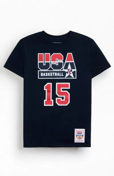 Mitchell & Ness Men's Usa Basketball Magic Johnson T-shirt In Navy In Blue