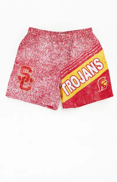 Mitchell & Ness Men's Usc Trojans Woven Shorts In White In Multi