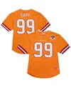 Mitchell & Ness Men's Warren Sapp Orange Tampa Bay Buccaneers Retired Player Name Number Mesh T-shirt In Orange