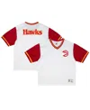 Mitchell & Ness Men's White Atlanta Hawks Fashion Mesh V-neck Top In White