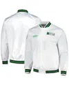 Mitchell & Ness Men's White Austin Fc City Full-snap Satin Jacket In White