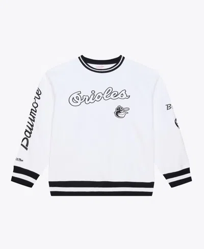 Mitchell & Ness Men's White Baltimore Orioles Arctic Fleece Sweatshirt
