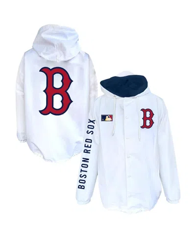 Mitchell & Ness Men's White Boston Red Sox Big & Tall Full-snap Hooded Jacket In Blue