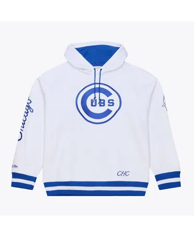 Mitchell & Ness Men's White Chicago Cubs Cooperstown Collection Fleece Hoodie