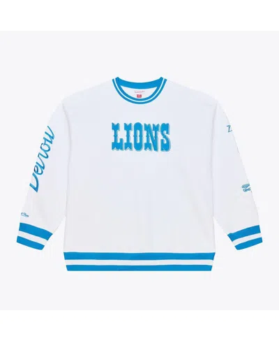 Mitchell & Ness Men's White Detroit Lions Arctic Fleece Sweatshirt