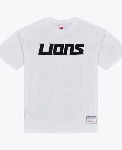 Mitchell & Ness Men's White Detroit Lions Monochrome T-shirt