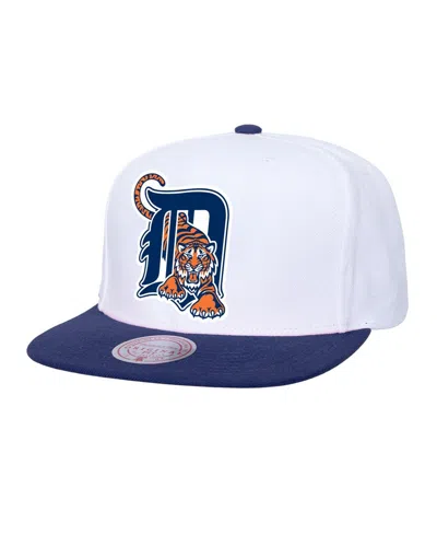 Mitchell & Ness Men's White Detroit Tigers Cooperstown Collection Basic Flip Snapback Hat