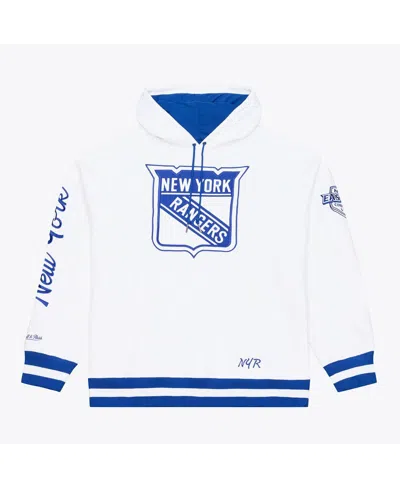 Mitchell & Ness Men's White New York Rangers Arctic Fleece Hoodie