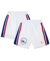Mitchell & Ness Men's White Philadelphia 76ers 1996-97 Hardwood Classics Authentic Home Shorts In White