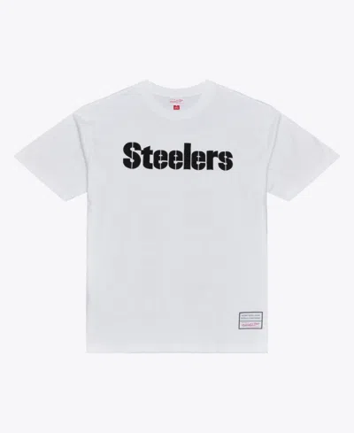 Mitchell & Ness Men's White Pittsburgh Steelers Monochrome T-shirt