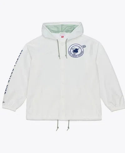 Mitchell & Ness Men's White San Diego Padres Yacht Rock Coaches Full-snap Hooded Windbreaker Jacket