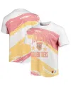 Mitchell & Ness Men's White Tuskegee Golden Tigers Paintbrush Sublimated T-shirt In Pink