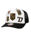 Mitchell & Ness Men's White/black Vegas Golden Knights Gridlock Trucker Adjustable Hat In Multi