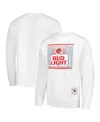 Mitchell & Ness Men's X Bud Light White Atlanta Falcons The Crest Pullover Sweatshirt In Multi