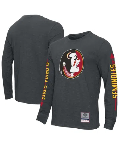 Mitchell & Ness Men's Charcoal Florida State Seminoles Team Pride Long Sleeve T-shirt In Gray