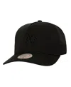 Mitchell & Ness Men's Black Los Angeles Dodgers Perfect Icon Pro Pinch Snapback Hat In Black