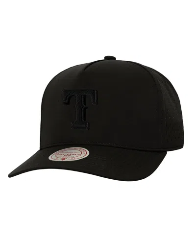 Mitchell & Ness Men'sâ Black Texas Rangers Perfect Icon Pro Pinch Snapback Hat