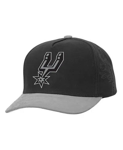Mitchell & Ness Men'sâ Black/gray San Antonio Spurs May Flowers Adjustable Hat In Multi