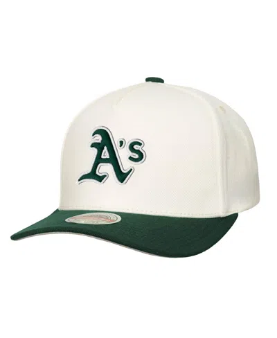 Mitchell & Ness Men'sâ Cream Athletics Stretch-snapback Hat In White