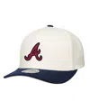 Mitchell & Ness Men'sâ Cream Atlanta Braves Stretch-snapback Hat In White
