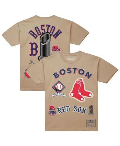 Mitchell & Ness Men'sâ Cream Boston Red Sox Legacy Defined T-shirt In Neutral