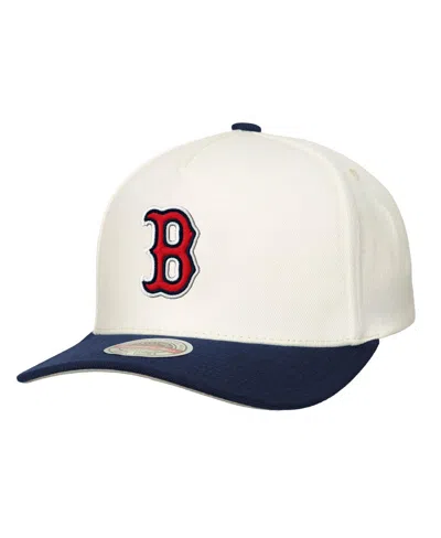 Mitchell & Ness Men'sâ Cream Boston Red Sox Stretch-snapback Hat In White