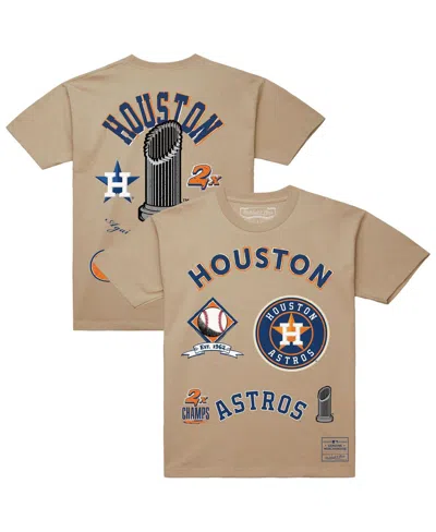 Mitchell & Ness Men'sâ Cream Houston Astros Legacy Defined T-shirt In Neutral