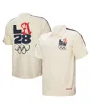 Mitchell & Ness Men'sâ Cream La28 Button-up Shooting Shirt In White