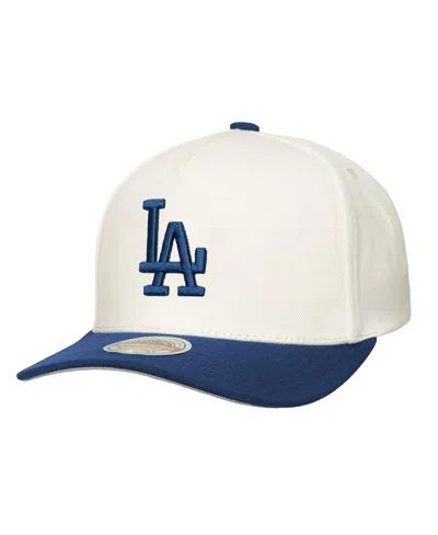 Mitchell & Ness Men'sâ Cream Los Angeles Dodgers Stretch-snapback Hat In White