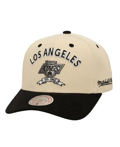 Mitchell & Ness Men'sâ Cream Los Angeles Kings Soul Legacy Defined Two-tone Pro Crown Adjustable Hat In Neutral