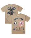 Mitchell & Ness Men'sâ Cream New York Yankees Legacy Defined T-shirt In Neutral