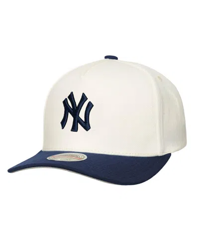 Mitchell & Ness Men'sâ Cream New York Yankees Stretch-snapback Hat In White