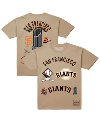 Mitchell & Ness Men'sâ Cream San Francisco Giants Legacy Defined T-shirt In Neutral