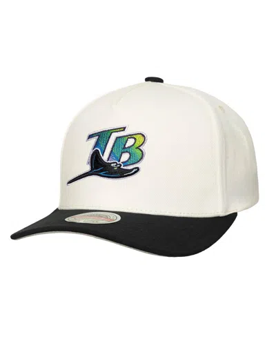 Mitchell & Ness Men'sâ Cream Tampa Bay Rays Coop Stretch-snapback Hat In White