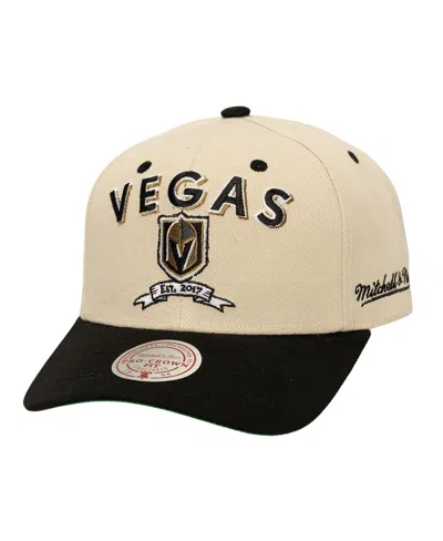 Mitchell & Ness Men'sâ Cream Vegas Golden Knights Soul Legacy Defined Two-tone Pro Crown Adjustable Hat In Neutral