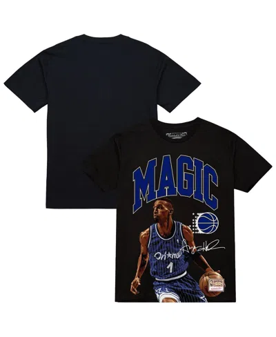 Mitchell & Ness Men'sâ Penny Hardaway Black Orlando Magic Hardwood Classics Player Arch T-shirt