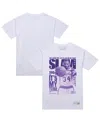Mitchell & Ness Men'sâ Shaquille O'neal White Los Angeles Lakers Slam Gradient T-shirt In White