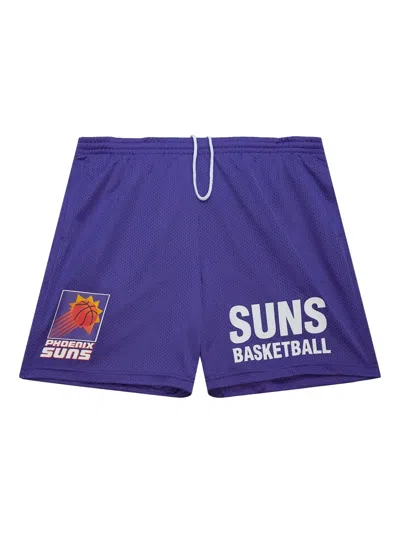 Mitchell & Ness Mesh Logo Shorts In Purple