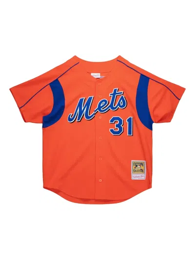 Mitchell & Ness Mike Piazza New York Mets 2004 Shirt In Orange
