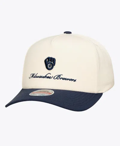 Mitchell & Ness Milwaukee Brewers Flawless Stretch-snapback Baseball Cap In Neutral