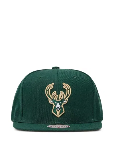 Mitchell & Ness Milwaukee Bucks Nba Team Ground 2.0 Baseball Cap In Green