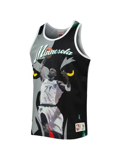 Mitchell & Ness Minesota Kevin Garnett Sublimated Player Vest In Black
