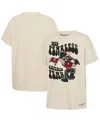 Mitchell & Ness Mitchell Ness Big Boys And Girls Cream Tampa Bay Buccaneers Captain Fear Mascot T-shirt In Neutral