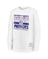 Mitchell & Ness Mitchell Ness Big Boys And Girls White New England Patriots Retro Big Game Fleece Pullover Sweatshir In White