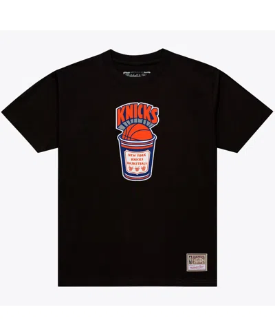 Mitchell & Ness Mitchell Ness Men's Black New York Knicks Coffee Cup T-shirt