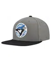 Mitchell & Ness Mitchell Ness Men's Gray Toronto Blue Jays Cooperstown Collection Basic Flip Snapback Hat In Gray