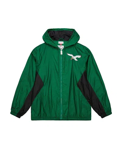 Mitchell & Ness Mitchell Ness Men's Kelly Green Philadelphia Eagles Logo Playmaker Full-zip Windbreaker Jacket