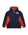 Mitchell & Ness Mitchell Ness Men's Navy Denver Broncos Playmaker Full-zip Windbreaker Jacket In Blue